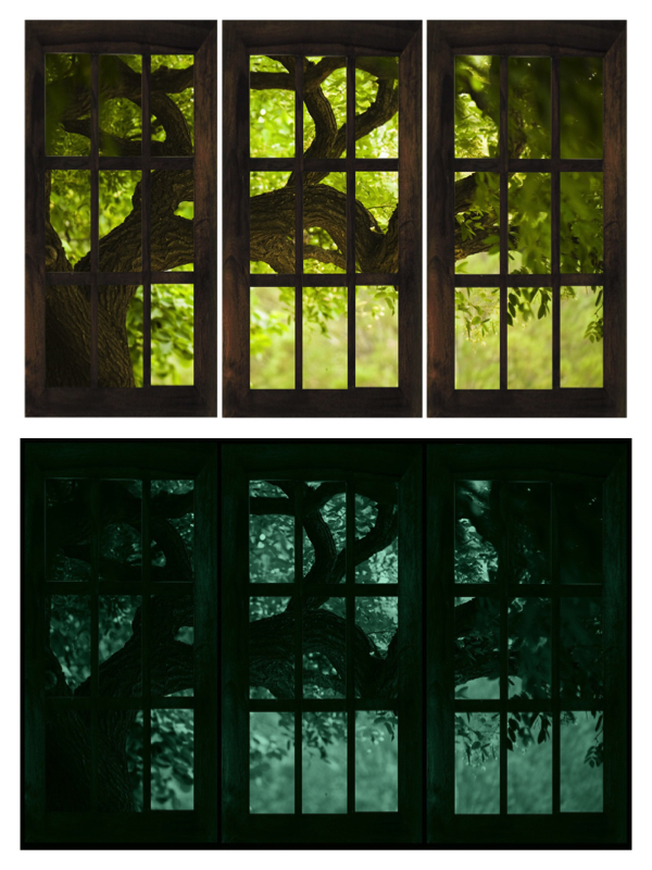 Window to a Fresh Morning Canvas Wall Art, 5 Stars Gift Startonight Set of 3 Total 47.2 X 70.87 Inch -- GLOW IN THE DARK -- $299